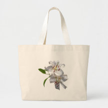 Two White Lilies Tote Bag