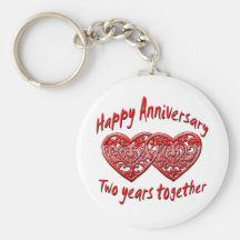 Two Years Together Keychain