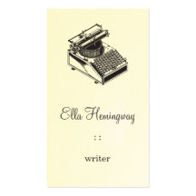Type Writing Machine Business Card