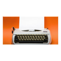 Typewriter Photo Greeting Card