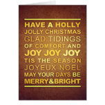 Typographic Gold Christmas Greeting Card