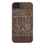 Typography wood iPhone 4 Case-Mate case