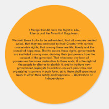 !!! U Create Declaration of Independence Round Sticker