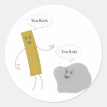 U Rock - U Rule Round Stickers