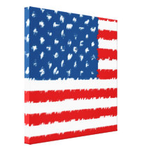 U.S.A. Flag Gallery Wrap Canvas