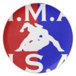U.S.A. M.M.A. logo 3 Party Plate