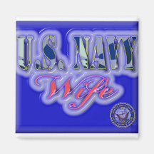 U.S Navy  Wife(resized) Fridge Magnet