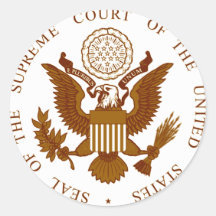 U.S. Supreme Court Seal Round Stickers