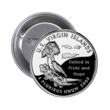 U.S. Virgin Islands state quarter Button