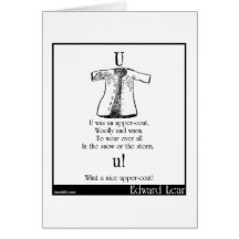 U was an upper-coat greeting card