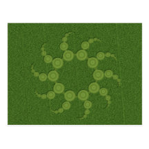 UFO Crop Circles Postcard