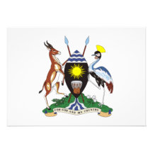 Uganda Coat of Arms Custom Invites
