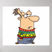 ugly christmas sweater cartoon print