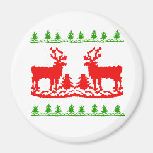 Ugly Christmas Sweater Refrigerator Magnets