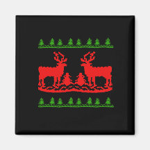 Ugly Christmas Sweater Refrigerator Magnets