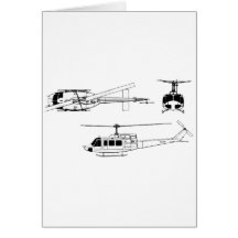 UH1 Huey Blueprint (Iriquois) Cards