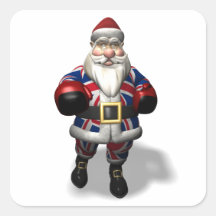 UK Santa Claus On Boxing Day Sticker