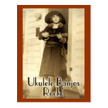 Uke Banjos Rock Postcard