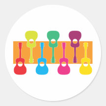 Uke Graphic Round Sticker