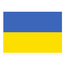 Ukraine flag post card