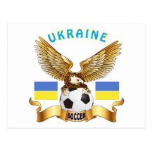 Ukraine Football Designs Post Cards
