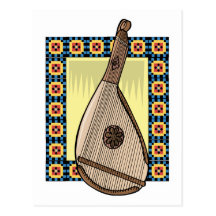 ukrainian bandura post card