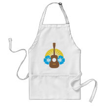 Ukulele Hibiscus Apron