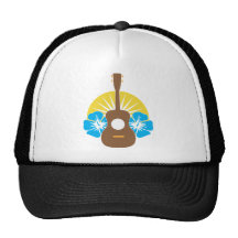 Ukulele Hibiscus Trucker Hat