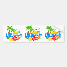 Ukulele Island Logo Bumper Stickers