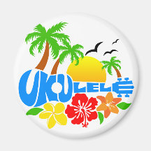 Ukulele Island Logo Fridge Magnet