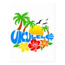 Ukulele Island Logo Post Card