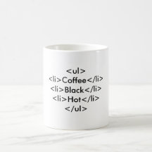 <ul><li>Coffee</li><li>Black</li><li>Hot</li></... Coffee Mugs