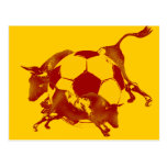 Ulta hot Spanish Running of the bulls soccer gifts Postcard