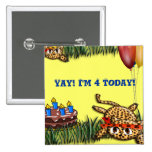 Ultra Cute Leopard Safari Birthday Invitations Buttons