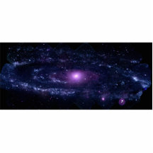 Ultraviolet Purple Andromeda Galaxy Space Cut Outs