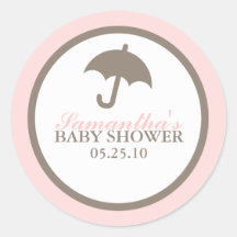 Umbrella Baby Shower Stickers