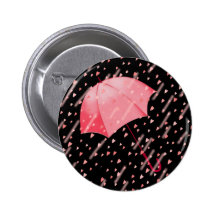 UMBRELLA SHOWERS OF LOVE by SHARON SHARPE Button