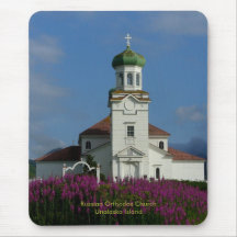 Unalaska, Alaska:  Russian Orthodox Church summer Mousemats