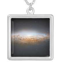 Unbarred Spiral Galaxy UFO Galaxy NGC 2683 Personalized Necklace