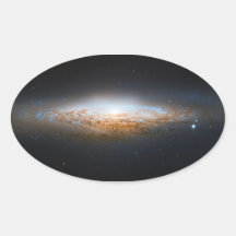 Unbarred Spiral Galaxy UFO Galaxy NGC 2683 Oval Sticker