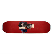 Uncle monkey Sam Street Art skateboard