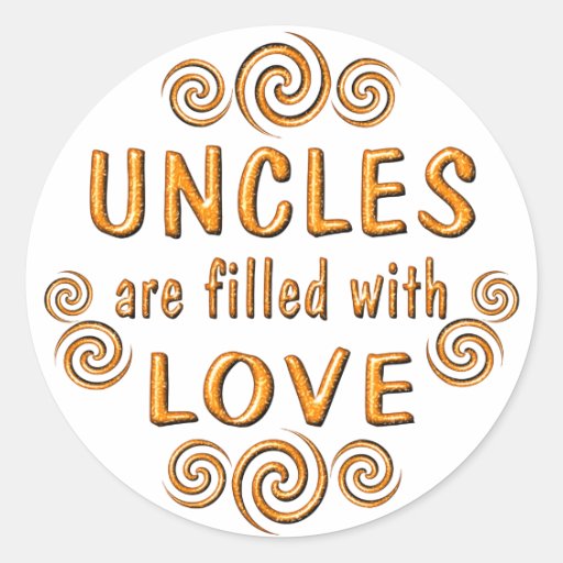 Uncle Round Sticker