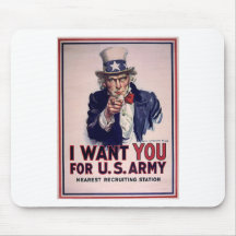 Uncle Sam Recruitment Poster Mouse Pads