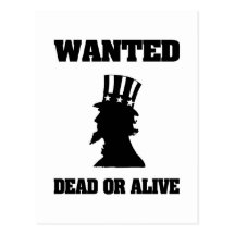 Uncle Sam Wanted Dead Or Alive Postcard