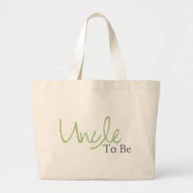 Uncle To Be (Green Script) Tote Bag