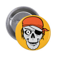 Undead Pirate Badge Button