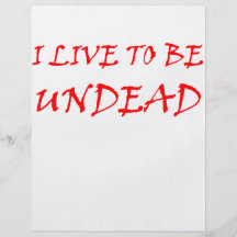 Undead (red) flyer design