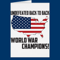 Undefeated Back to Back World War Champions USA cards
