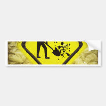 under construction sign bumper sticker