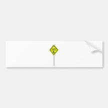 under construction sign bumper sticker